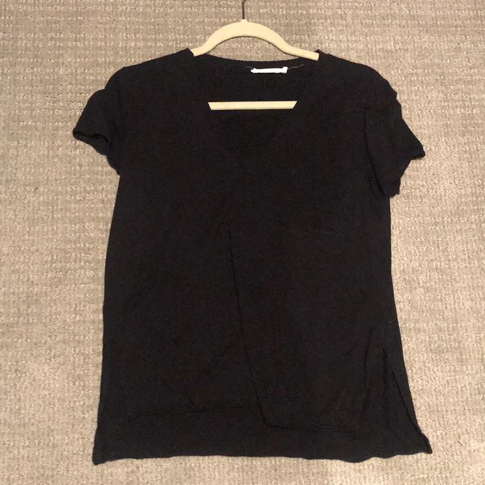 Lush Front Pocket v neck shirt